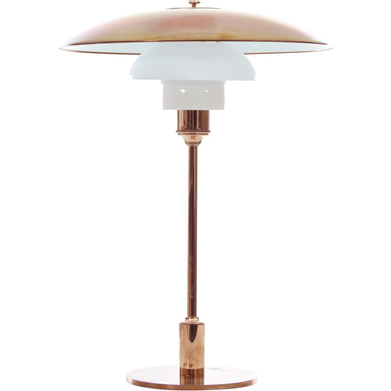 Lámpara de mesa escandinava vintage de cobre, 1928
