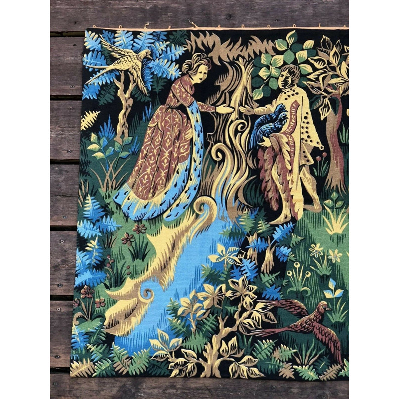 Vintage tapestry printed Roga