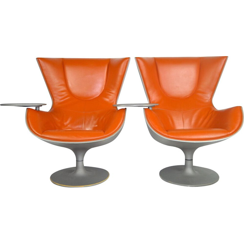 Orangefarbenes Vintage-Sesselpaar von Phillipe Starck für Cassina, 2000