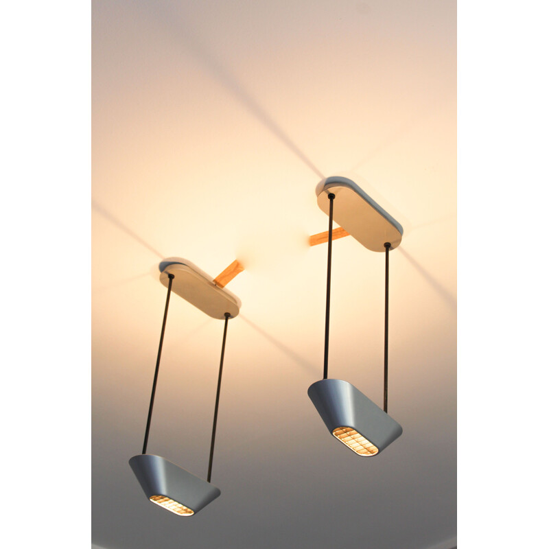 Pair of vintage pendant lamps Sidone by De Pas, D'urbino and Lomazzi for Artemide, Italy 1980s