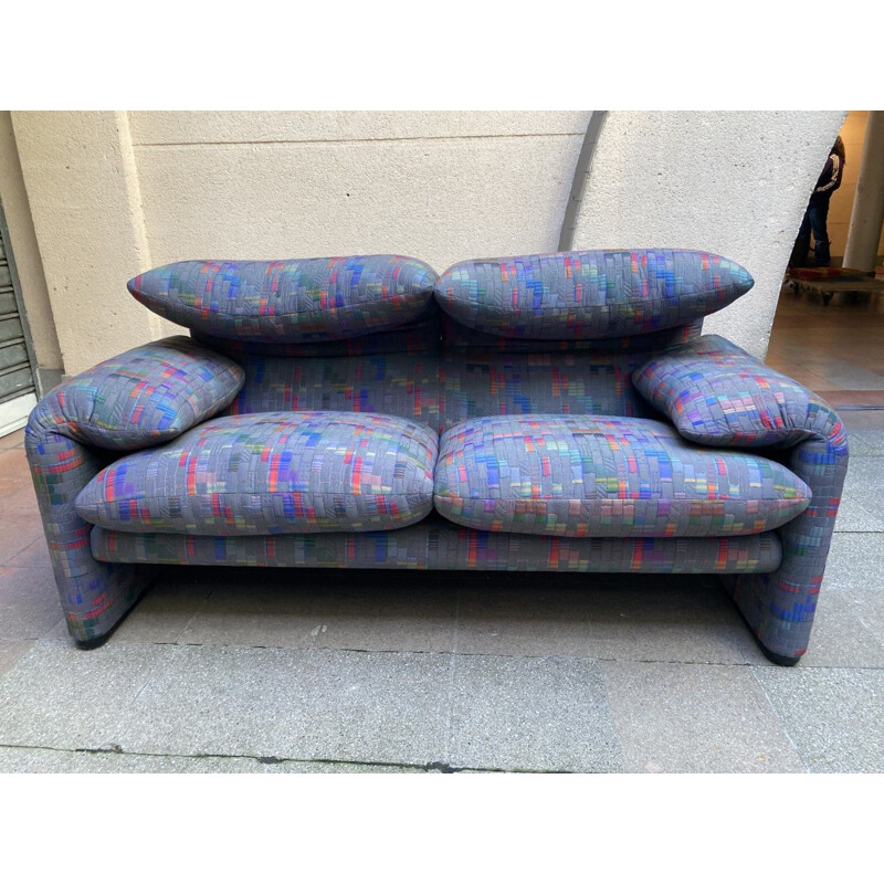 Vintage Maralunga 2 seater sofa by Vico Magistretti