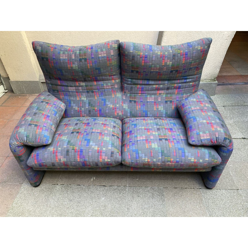 Vintage Maralunga 2 seater sofa by Vico Magistretti