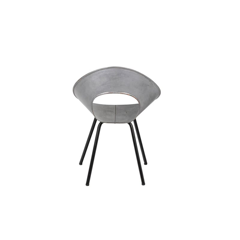 132U cadeira de metal vintage de Donald Knorr para a Knoll, 1950