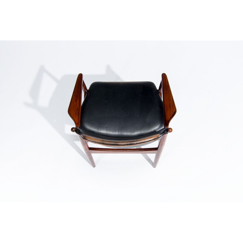 Vintage rosewood armchair by Arne Vodder for Sibast, 1960s