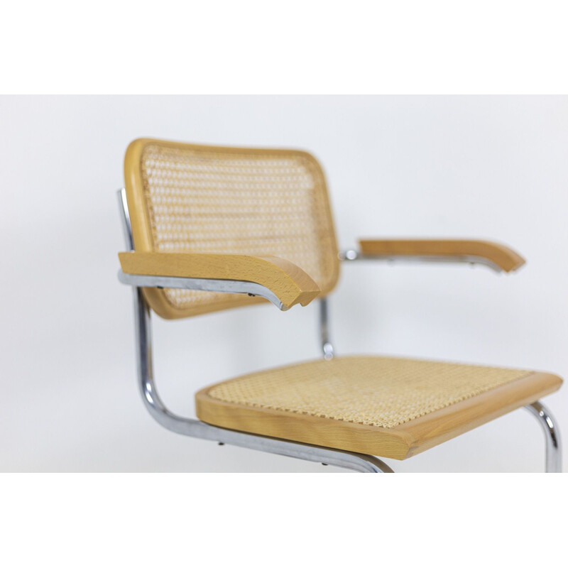 Lot de 6 fauteuils vintage Cesca en hêtre blond, 1970