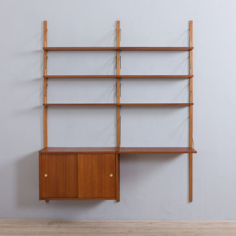 Vintage Randers modular teak shelving system, Denmark 1960s