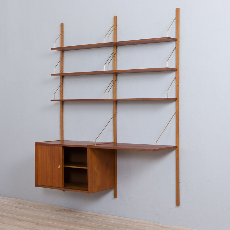 Vintage Randers modular teak shelving system, Denmark 1960s