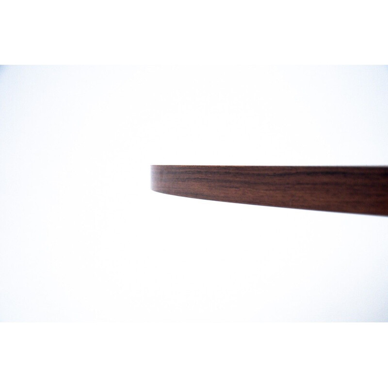 Rosewood vintage oval dining table by John Mortensen for Heltborg Møbler, 1960s