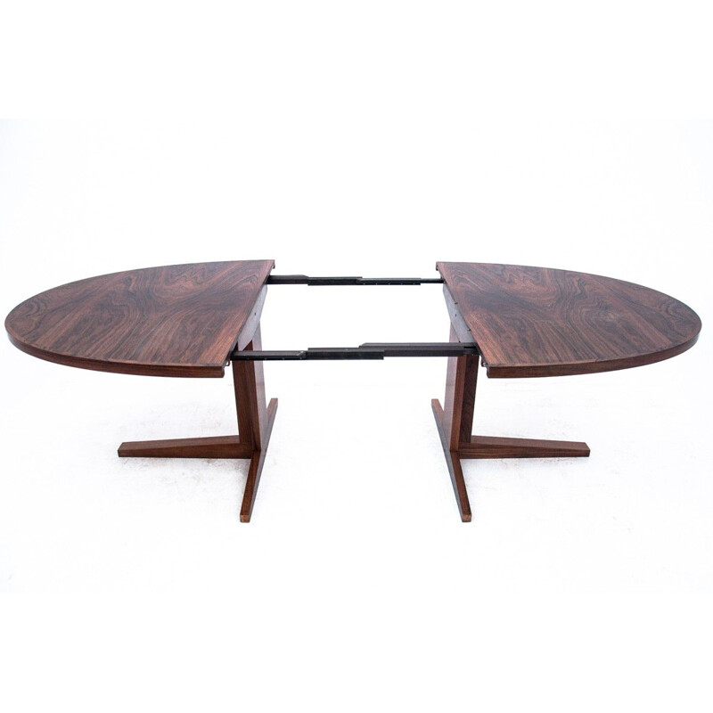 Table ovale vintage en palissandre de John Mortensen pour Heltborg Møbler, 1960