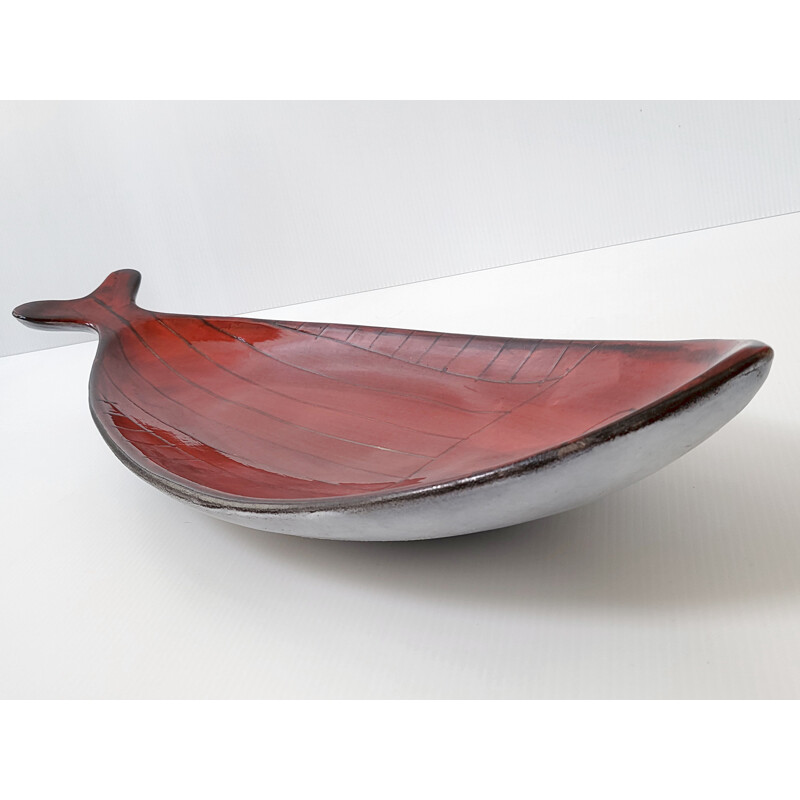 Vintage red dish, 1950