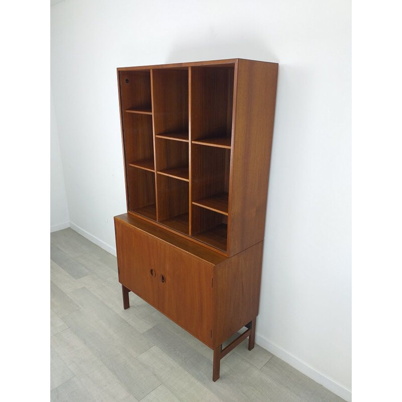 Vintage Danish teak bookcase by R. Thygesen and J. Sorensen, 1950