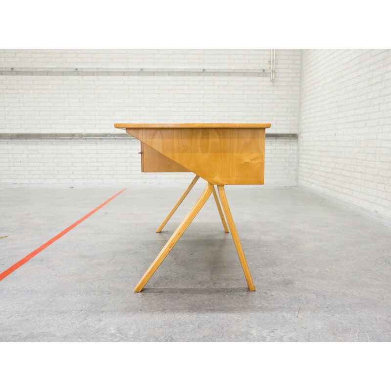 Dutch Pastoe "EB02" writing desk in birch, Cees BRAAKMAN - 1950s