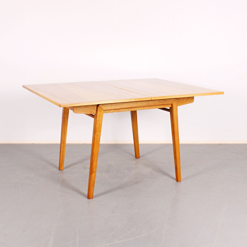 Table pliante vintage en bois clair, 1960