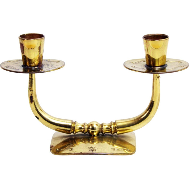 Vintage brass candlestick, 1950-1960