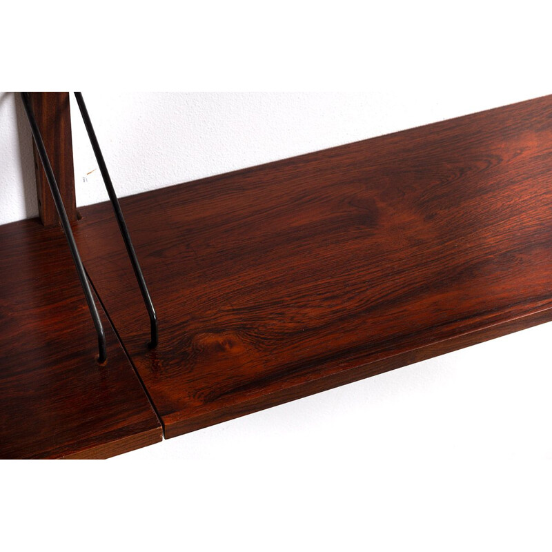 Vintage rosewood wall unit by Poul Cadovius for Cado, Denmark 1960s