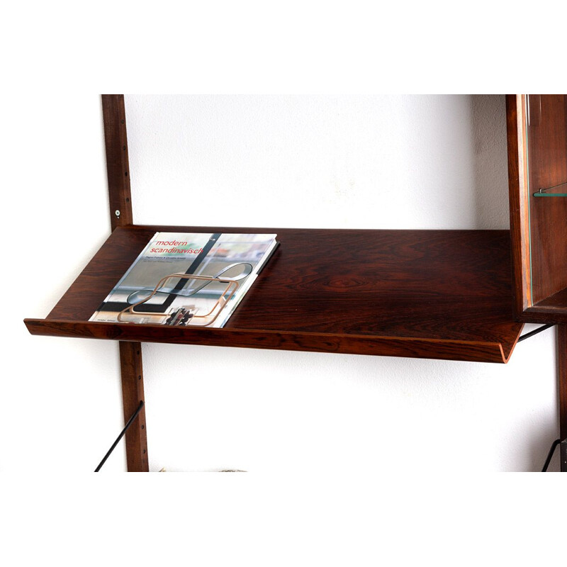 Vintage rosewood wall unit by Poul Cadovius for Cado, Denmark 1960s