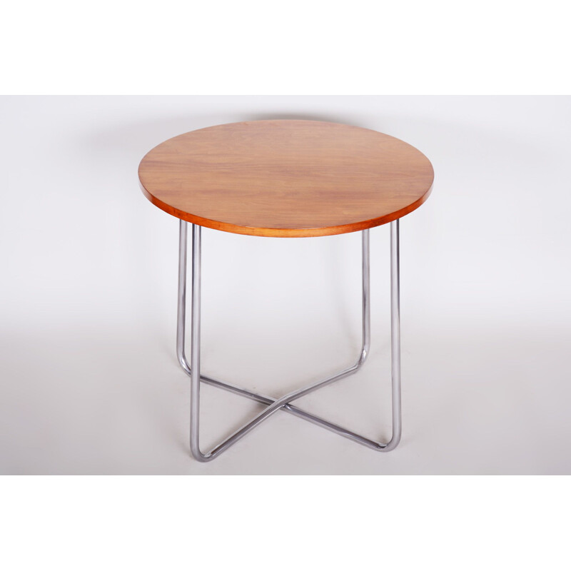 Vintage Bauhaus round table by Vichr and Co, 1930