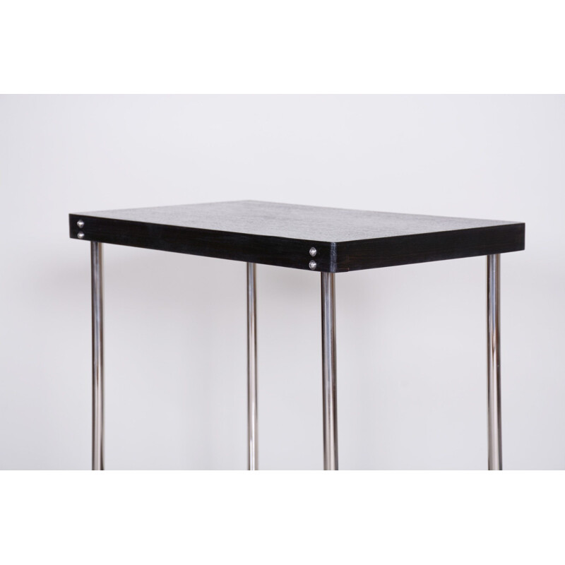 Vintage black side table by Robert Slezak, 1930