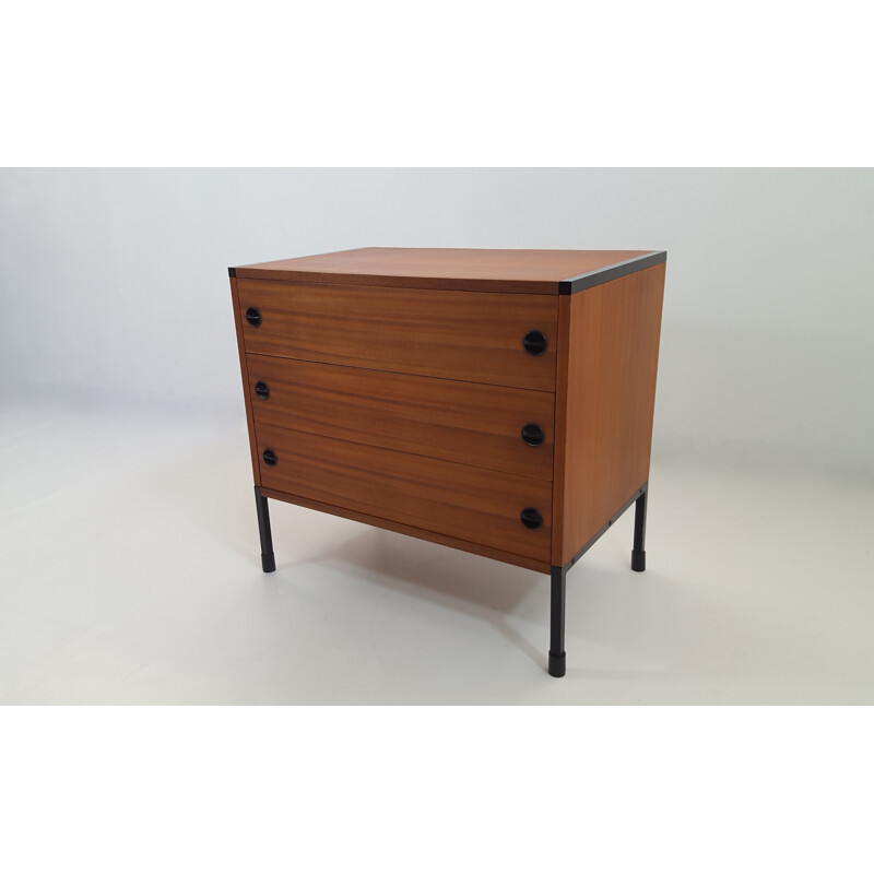 Chest of drawers in mahogany and metal, ARP (Motte, Mortier, Guariche) - 1960s