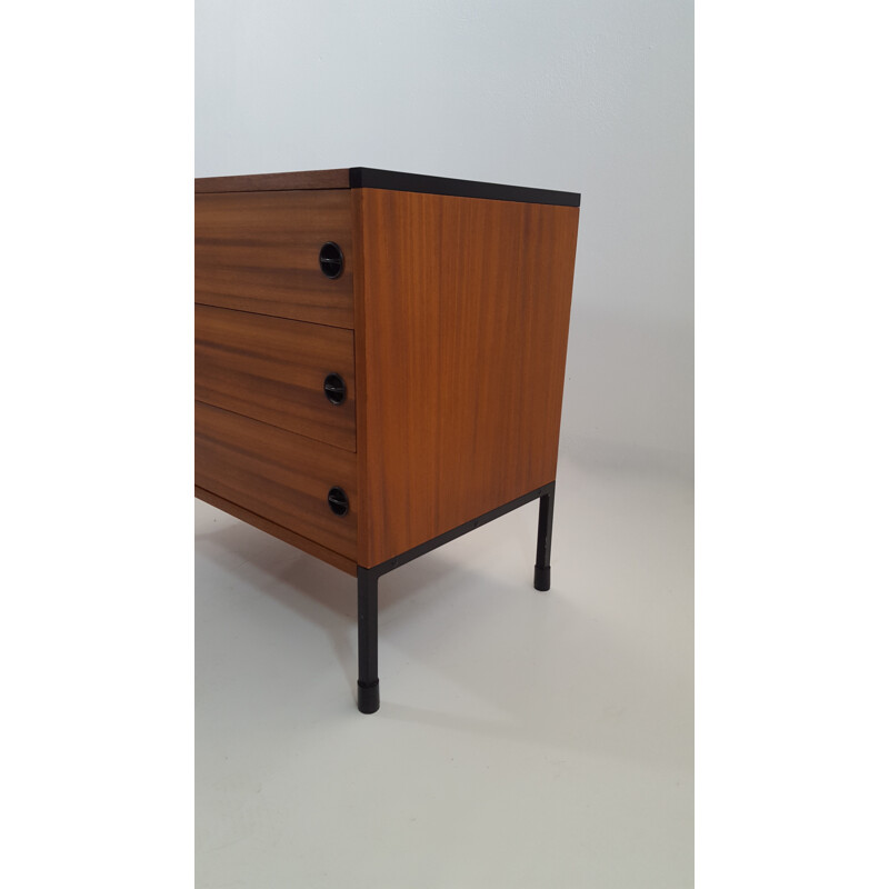 Chest of drawers in mahogany and metal, ARP (Motte, Mortier, Guariche) - 1960s