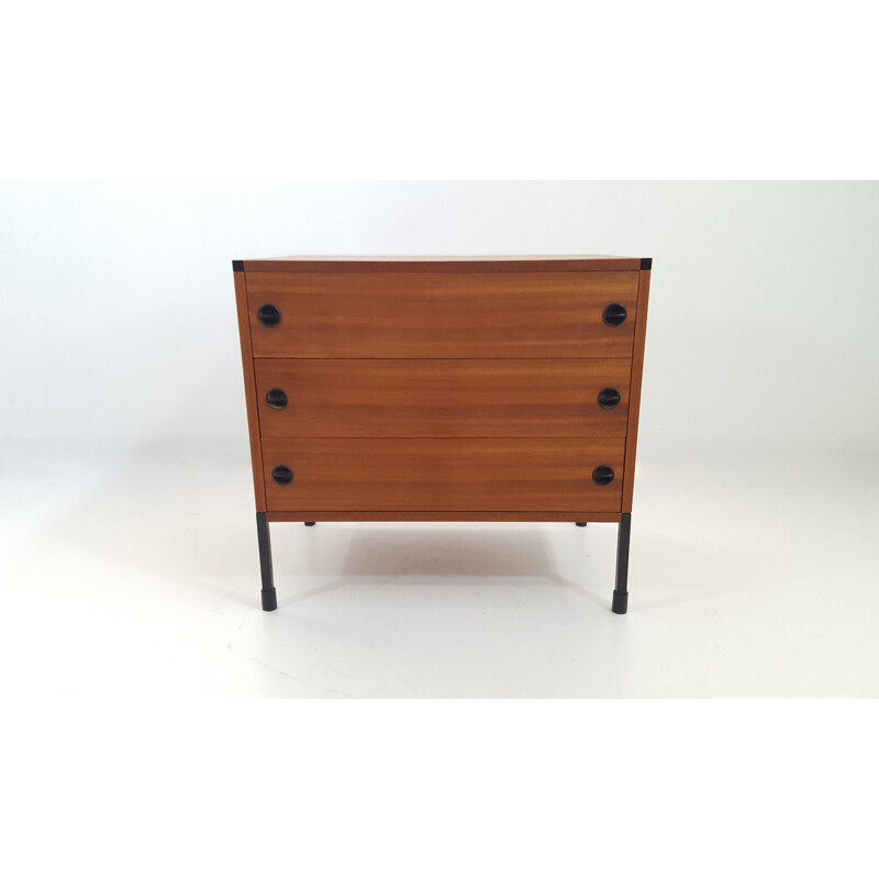 Chest of drawers in mahogany and metal, ARP (Motte, Mortier, Guariche) - 1960s