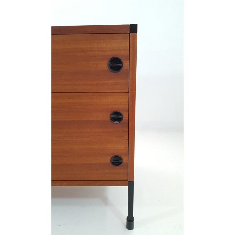 Chest of drawers in mahogany and metal, ARP (Motte, Mortier, Guariche) - 1960s