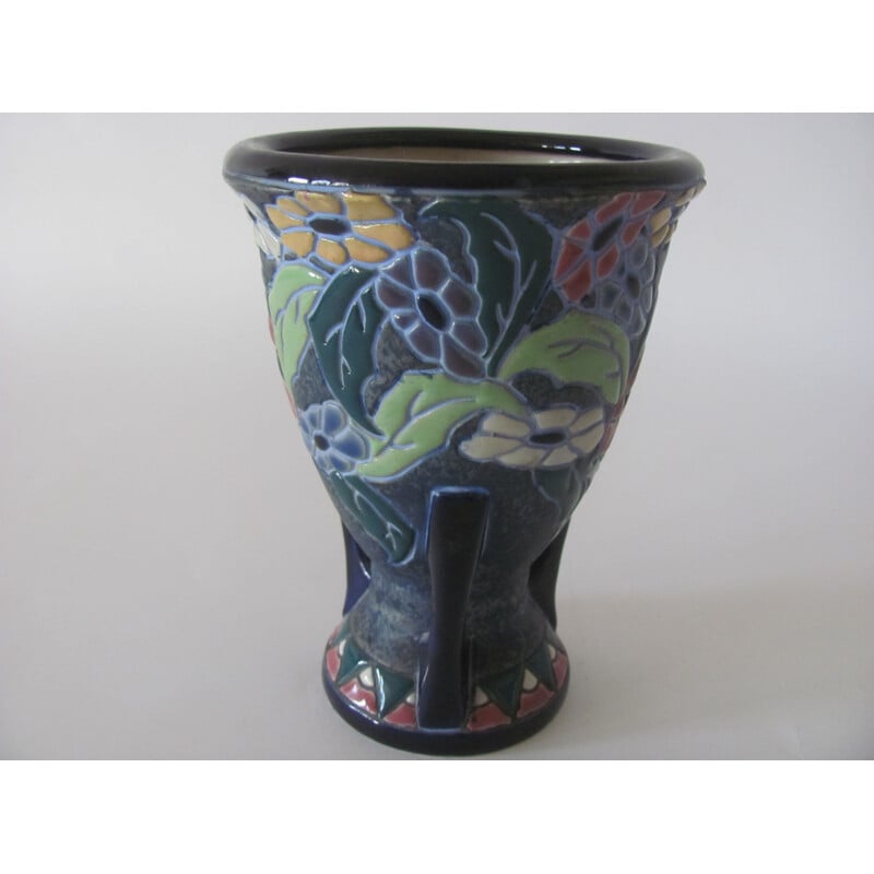 Vaso vintage in ceramica di Amphora-Werke Rießner, Cecoslovacchia 1920
