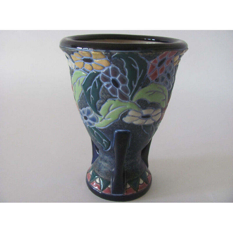 Vintage ceramic vase by Amphora-Werke Rießner, Czechoslovakia 1920