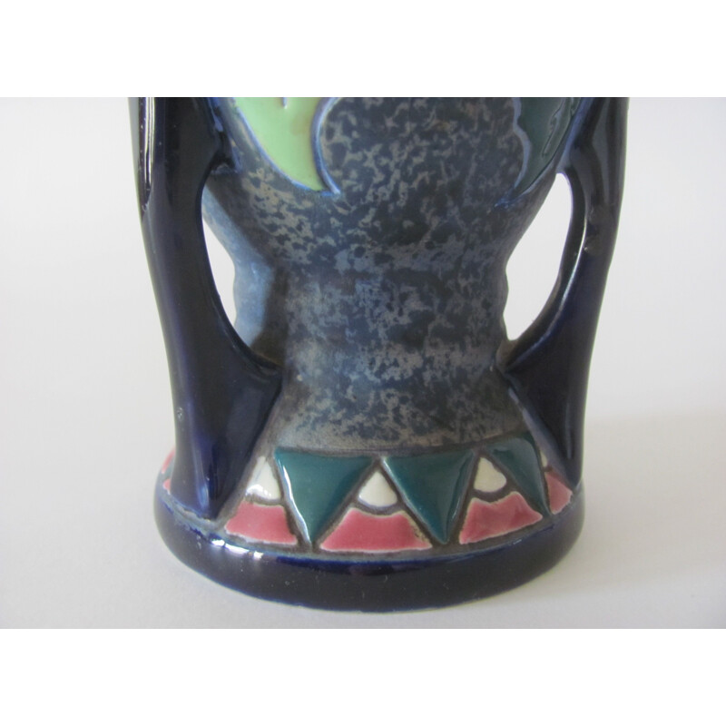 Vintage ceramic vase by Amphora-Werke Rießner, Czechoslovakia 1920