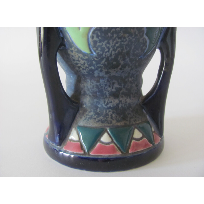 Vintage vaso de cerâmica de Amphora-Werke Rießner, Checoslováquia 1920