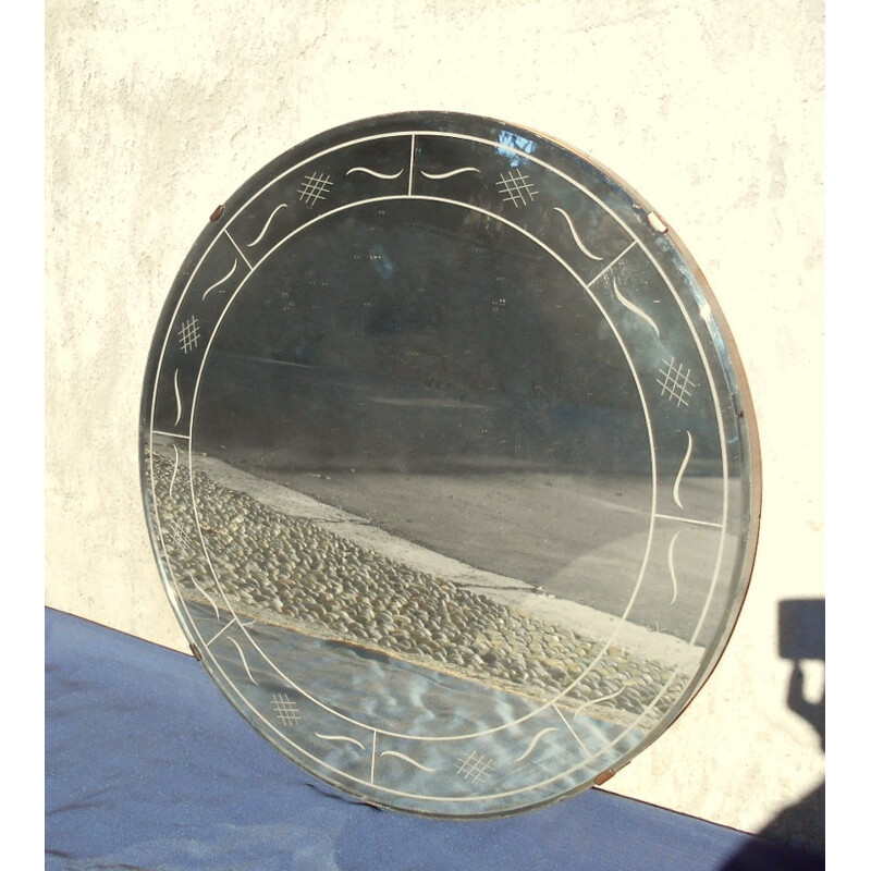 Mid century Fontana Arte circular mirror - 1930s