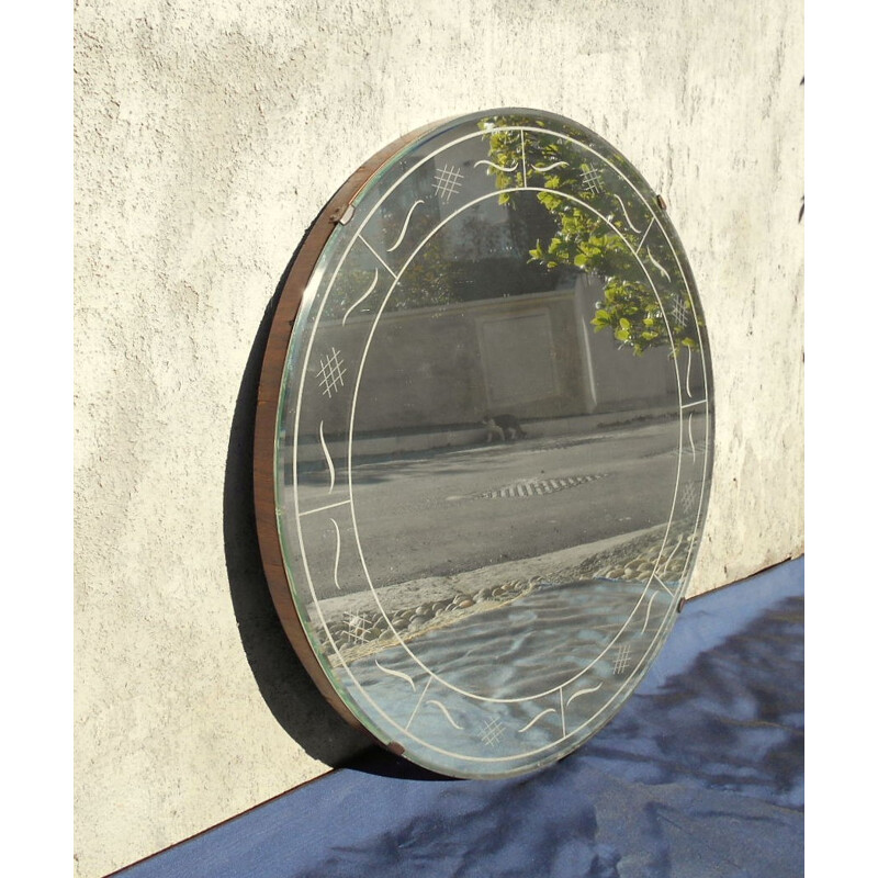 Mid century Fontana Arte circular mirror - 1930s