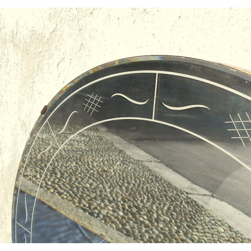 Mid century Fontana Arte circular mirror - 1930s
