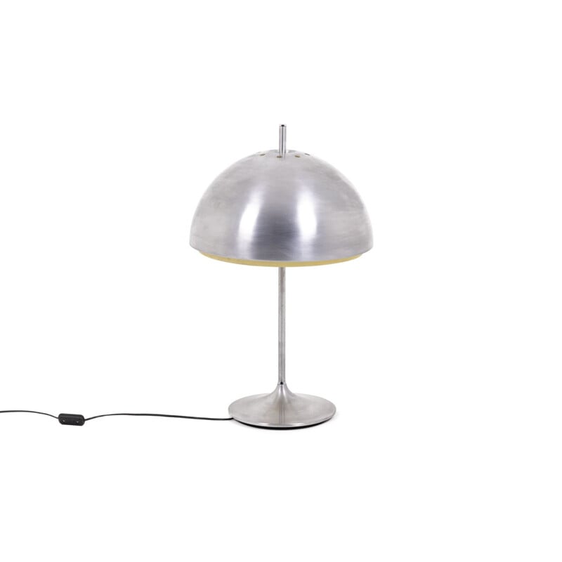 Vintage stainless steel mushroom lamp, 1970