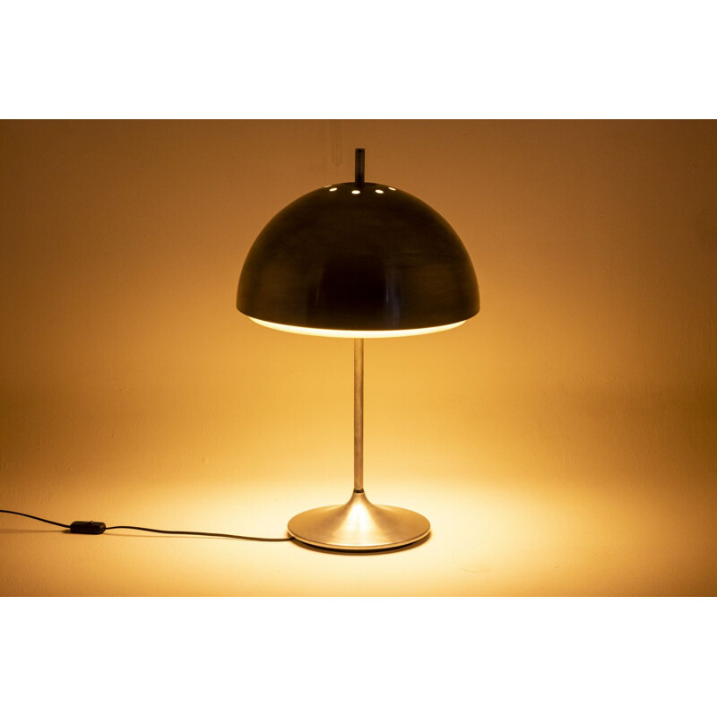 Lampe champignon vintage en inox, 1970