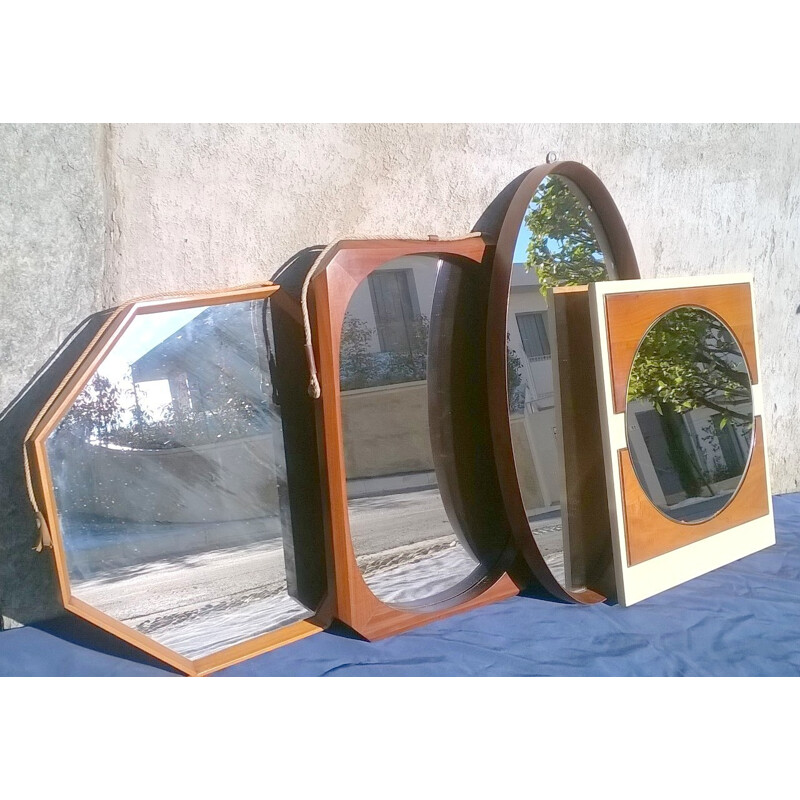 Set of 4 mid century italian mirrors - 1950s