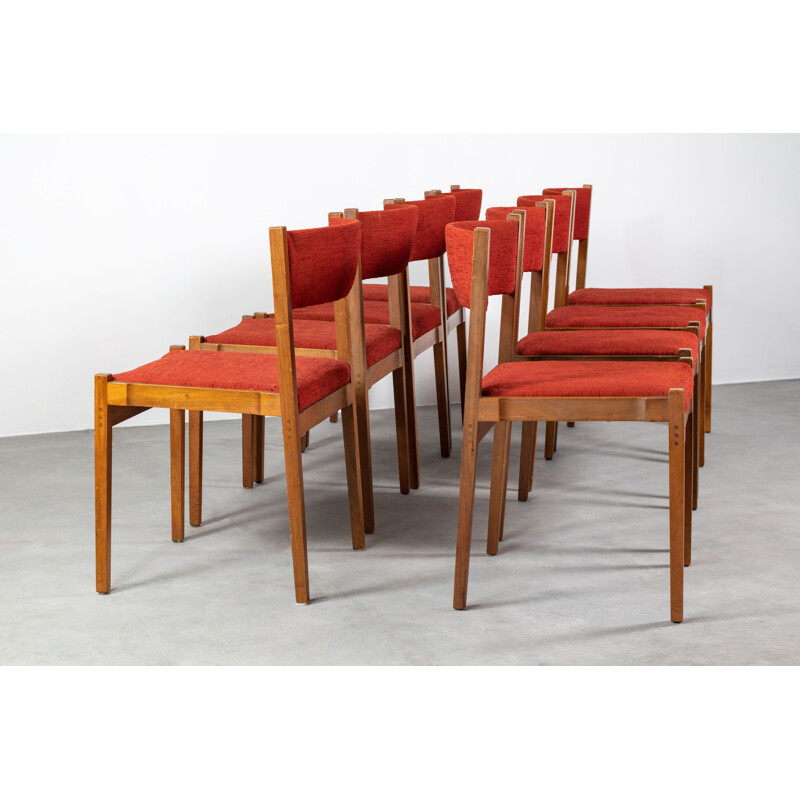 Set of 8 vintage chairs model 105 by Gianfranco Frattini for Cassina, 1950s
