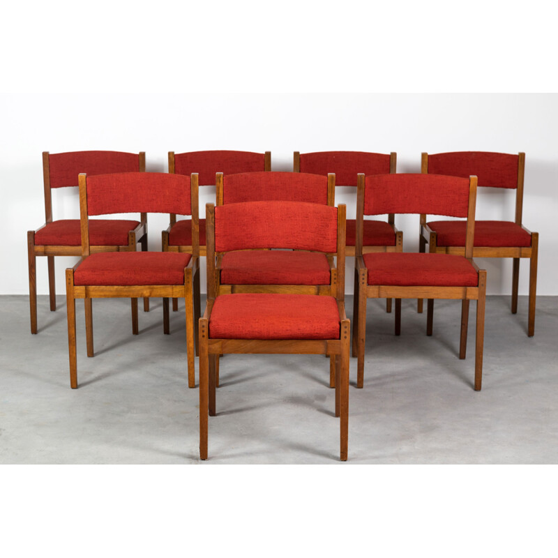 Set of 8 vintage chairs model 105 by Gianfranco Frattini for Cassina, 1950s