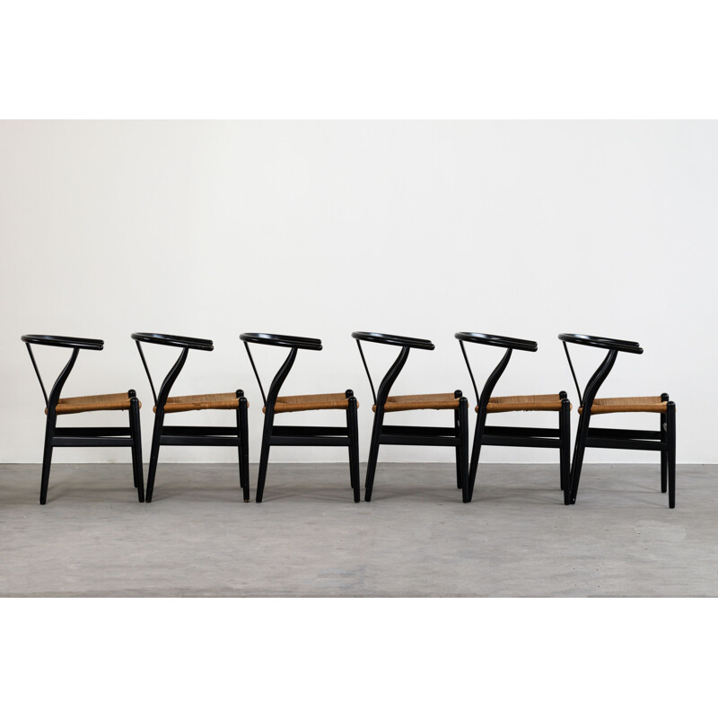 Ensemble de 6 chaises vintage en bois par Hans Jorgen Wegner, 1960