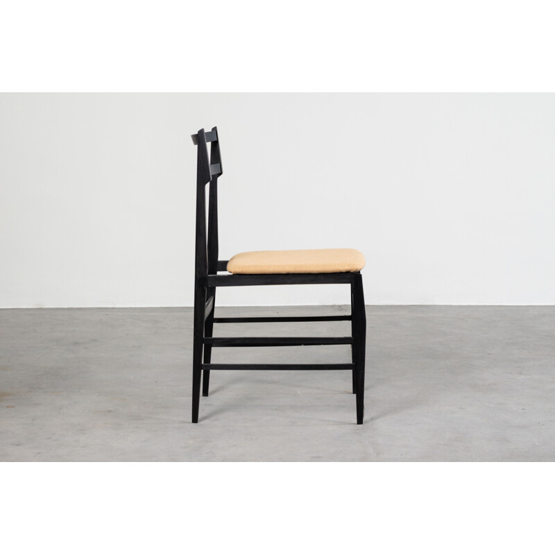 Conjunto de 4 cadeiras de madeira vintage de Guglielmo Ulrich para Saffa, 1960