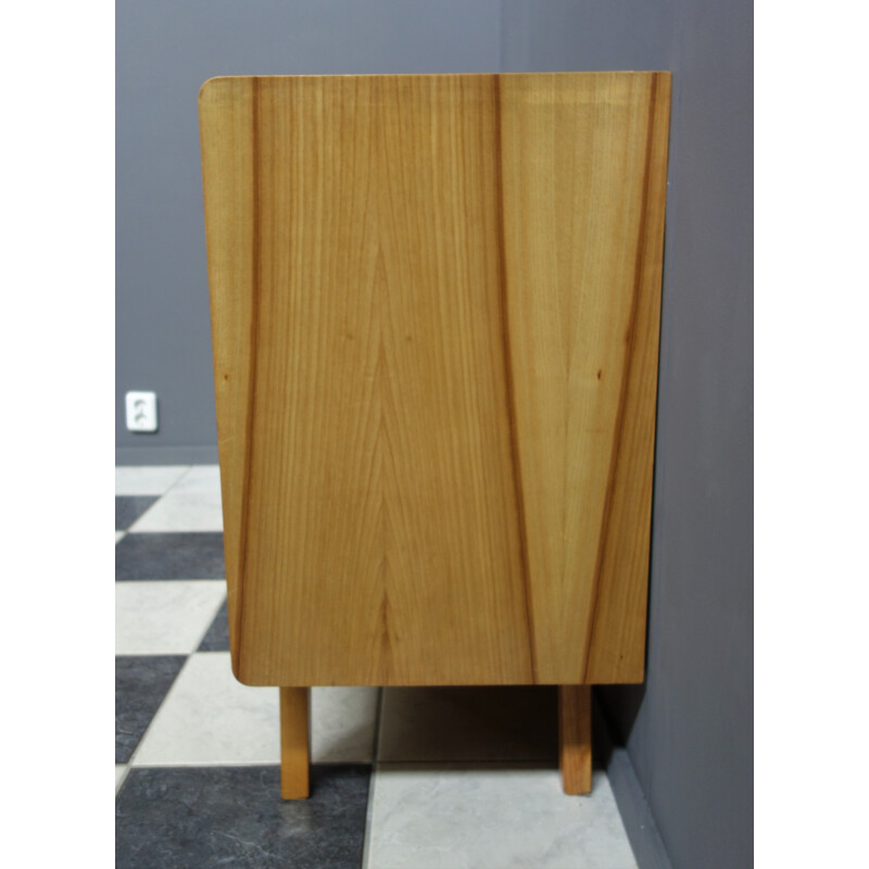 Vintage glass highboard by Hubert Nepozitek and Bohumil Landsman for Jitona, 1960s