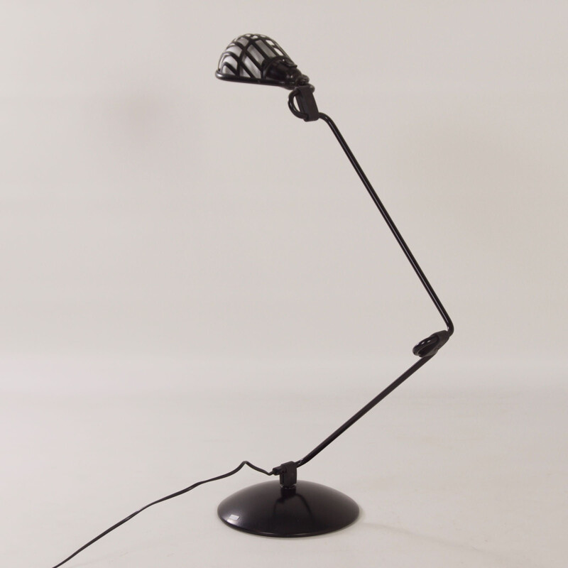 Lampada da tavolo Igloo nera vintage di Tommaso Cimini per Lumina, 1980