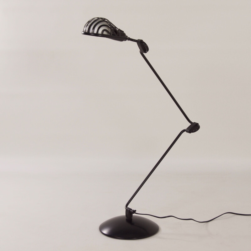 Lampe de bureau Igloo noire vintage par Tommaso Cimini pour Lumina, 1980