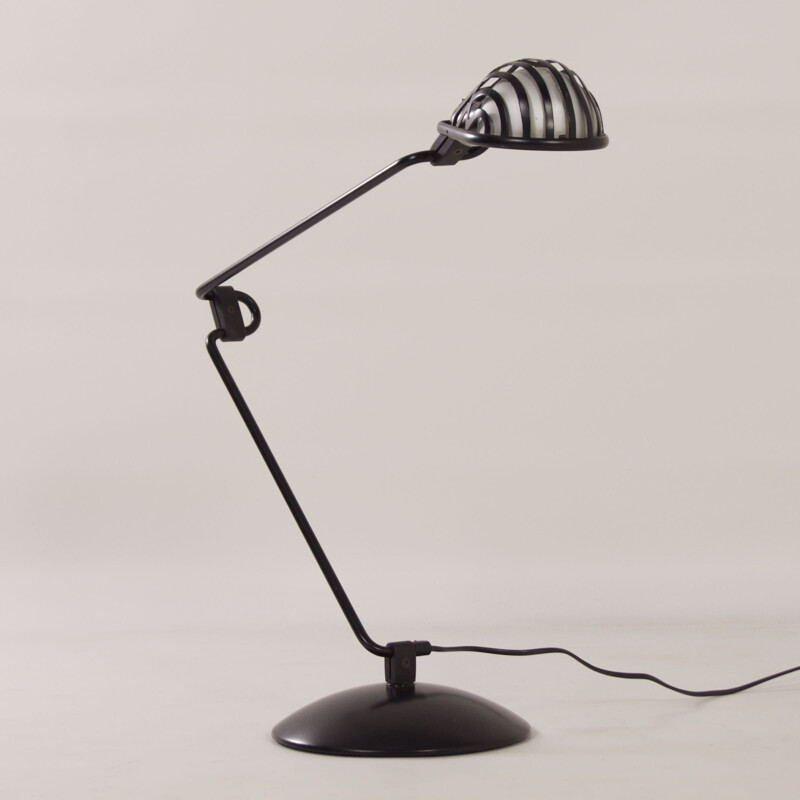 Lampe de bureau Igloo noire vintage par Tommaso Cimini pour Lumina, 1980