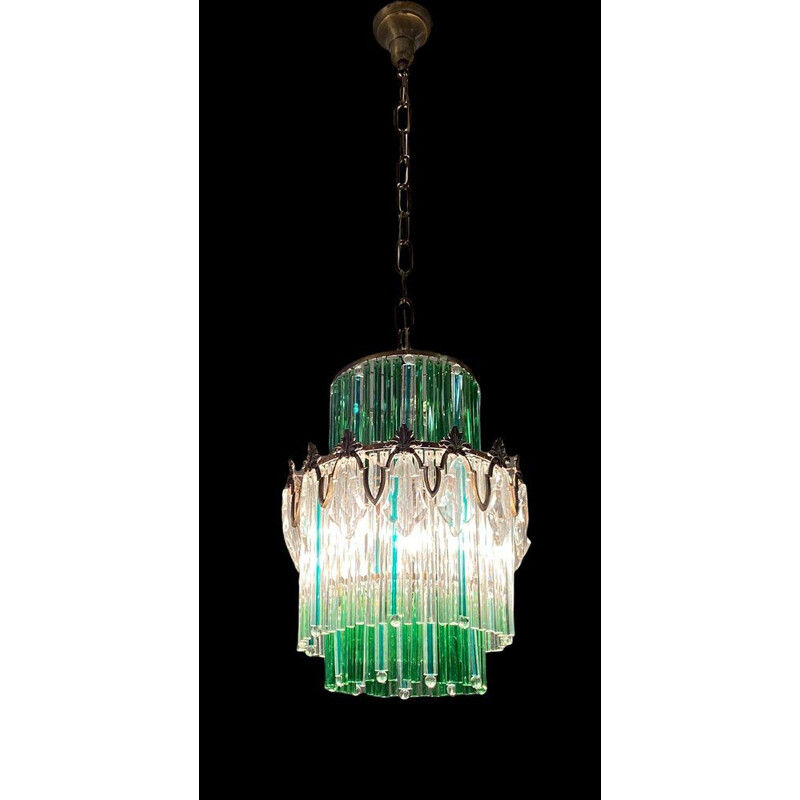 Vintage Italian crystal chandelier, 1940s