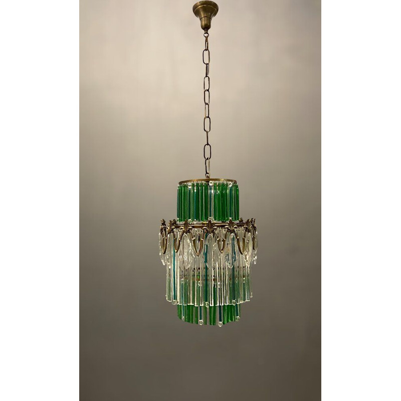 Vintage Italian crystal chandelier, 1940s