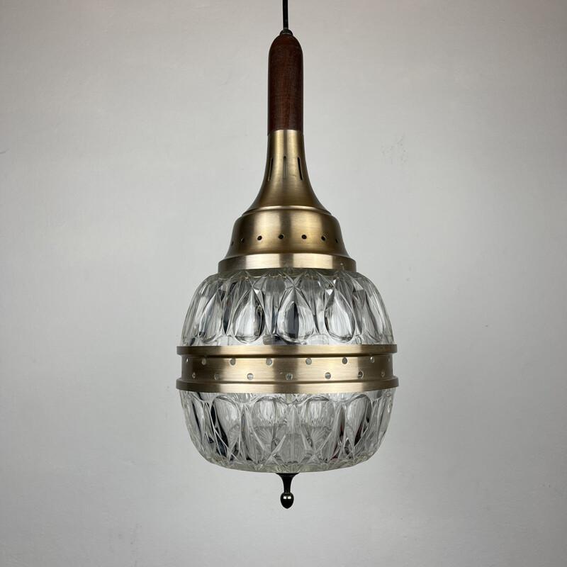 Mid-century glass pendant lamp, Italy 1960s