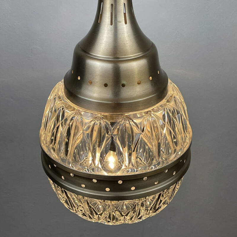 Mid-century glass pendant lamp, Italy 1960s