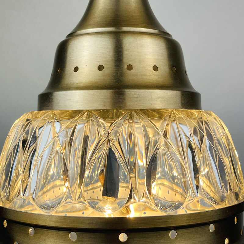 Mid-century glass pendant lamp, Italy 1960s