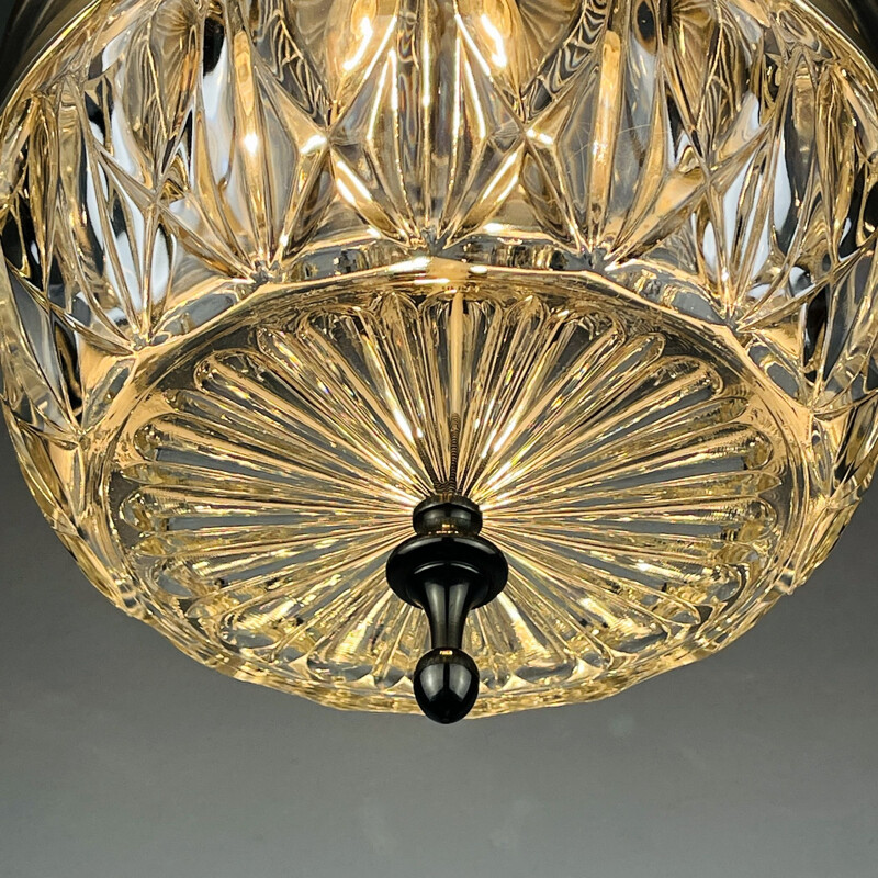 Mid-century glass pendant lamp, Italy 1960s